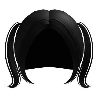 cute short pigtails in black