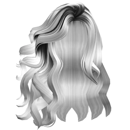 Voluminous Curly Hair in the Wind v2 Black&White