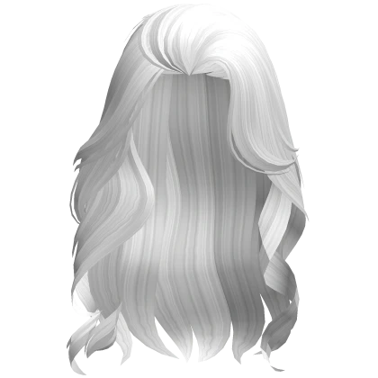 Lush Swept Wavy Hair in White