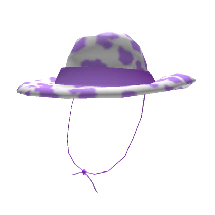 Purple Cow Print Cowboy Hat