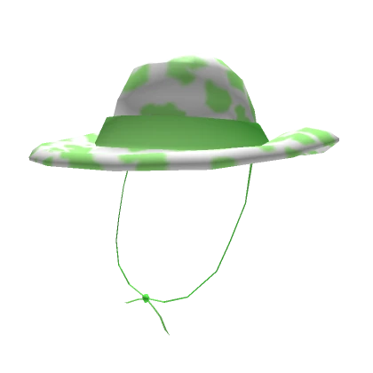 Green Cow Print Cowboy Hat