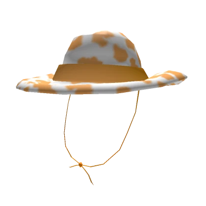 Orange Cow Print Cowboy Hat