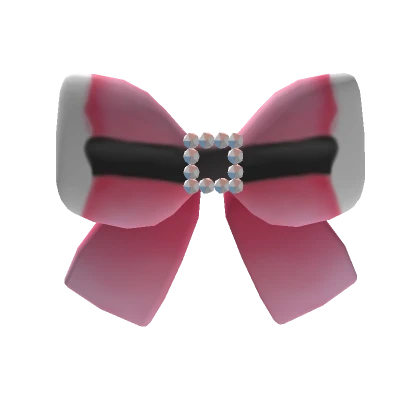 Santa Bow Pink