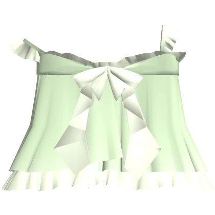 🤍 pretty spring doll ruffle dress pastel green
