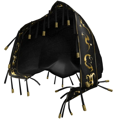 Gaian Temprit Rune Gold Bead Black Hood