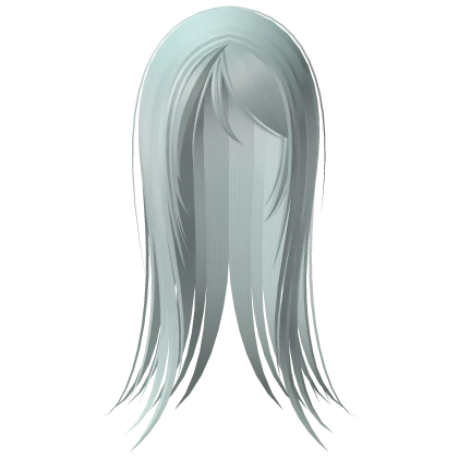  ♰ vampire goth emo wispy long straight hair blue