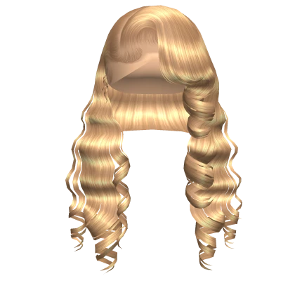 Chic Curled Side Part in Blonde