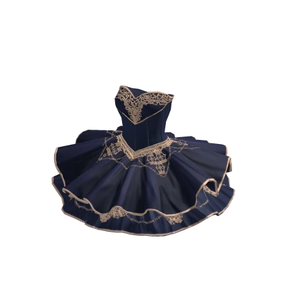 ♾️ Navy blue graceful court dress