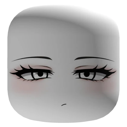 Bored Pretty Face with White Eyes - White