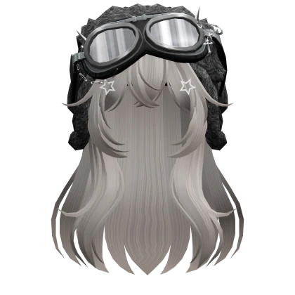 Ash Anime Long Hair w/ Y2K Goggles Ushanka
