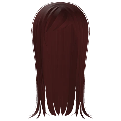 y2k long straight  emo hair red