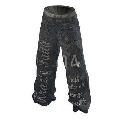 Backwards baggy jeans