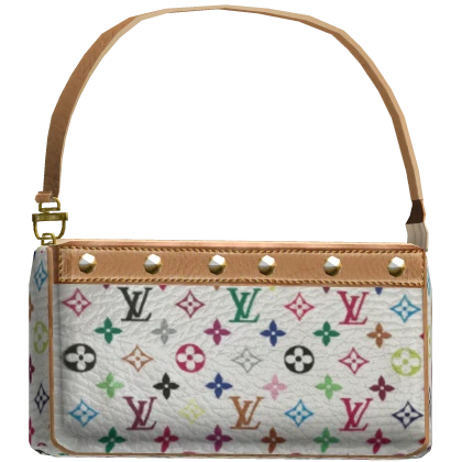Luxury Designer Purse ( White Classic Print )