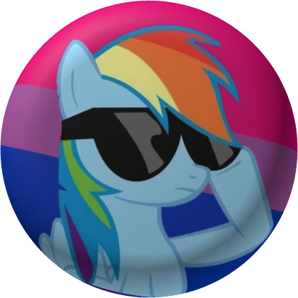 Bi Rainbowdash lgbtq mlp pin