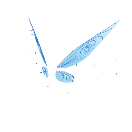Blue Sapphire Tinkerbell Pixie Wings