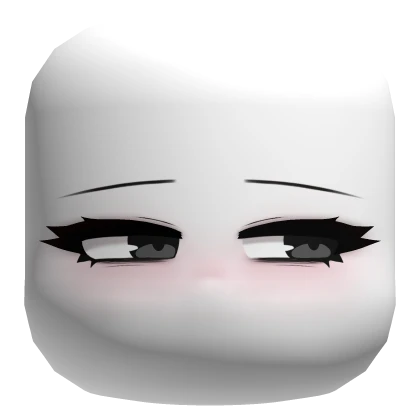Colorable Side Eyes Face  - White
