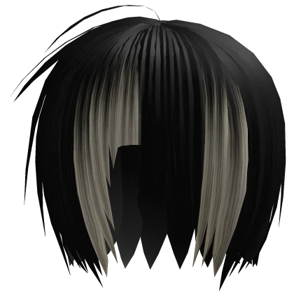 Choppy Short Anime Hair (Black/Blonde)