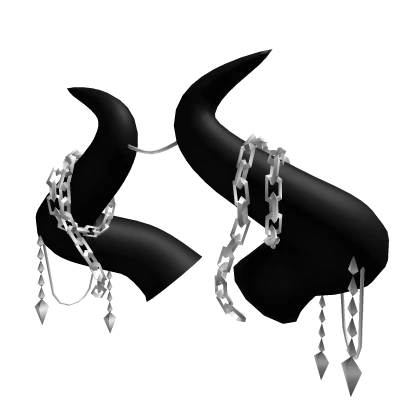 Black Silver Devil Dark Jewelled Horns