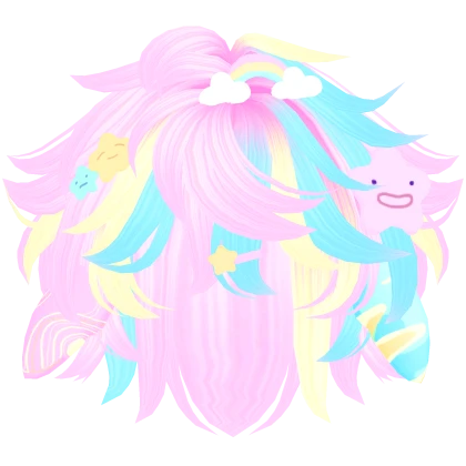 Wavy Messy Anime Decora Pink Boy Hair