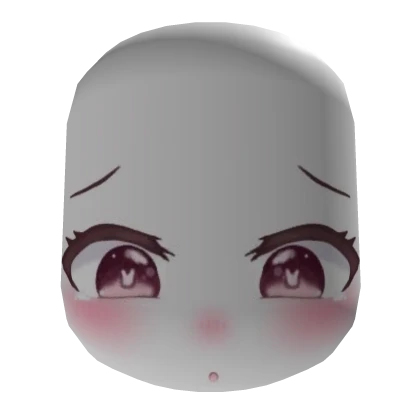 Surprised Teary Cute Kawaii Bunny Face (White)
