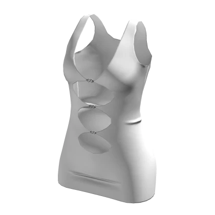 ⨾ 2000s Cutout Party Mini White Dress