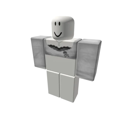 cute white y2k skeleton top