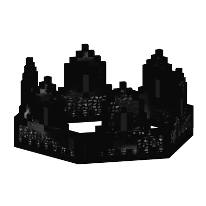Black Grey Dragonscale Animated Glitch 8-Bit Crown
