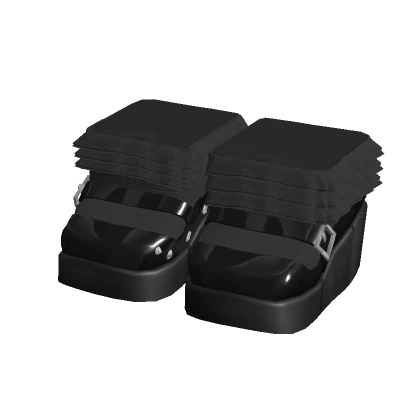 black doll platform shoes