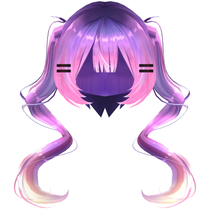Towa Anime Purple Pigtails Vtuber Cute - Glowing