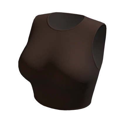 Crop Top Brown Basic Tight Baby Baddie Tee Shirt