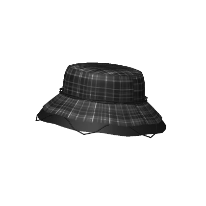 Plaid Trendy Hat (Black)