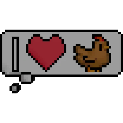 CODE: HeartChicken | 'I ♥ Chicken' Thought Bubble