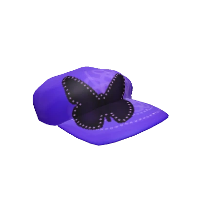 Y2K Bedazzled Butterfly Cap (Purple)