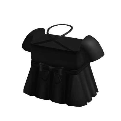 ♡ : pretty black ruffle dolly top