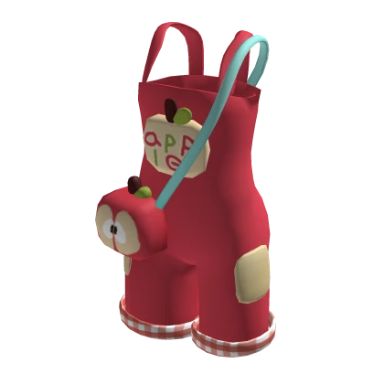 red apple overalls cute igari clothing with bag ♡