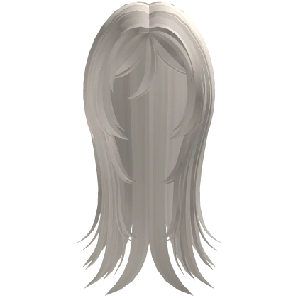 ♡ : long straight emo platinum moe hair 