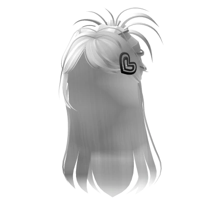 🍀Swept Half Up Hair (White)