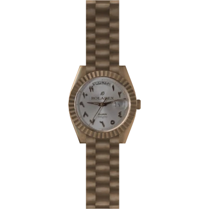 R6👻White Arabic Dial Day-Date Roladex Watch👻