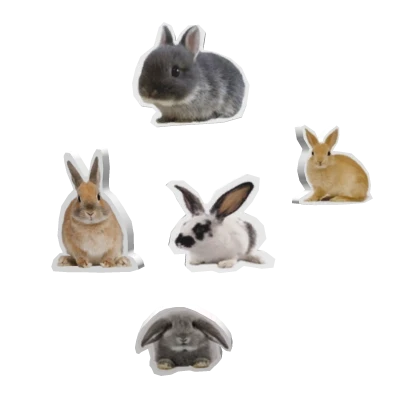 harajuku igari kei easter bunny stickers v2 ♡