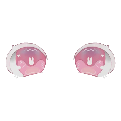 ୨୧: kawaii chibi doll anime eyes in pink and white