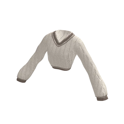 Oversized V Neck Cropped Knitted Sweatter | Beige✔