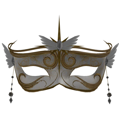 venetian mask in gold