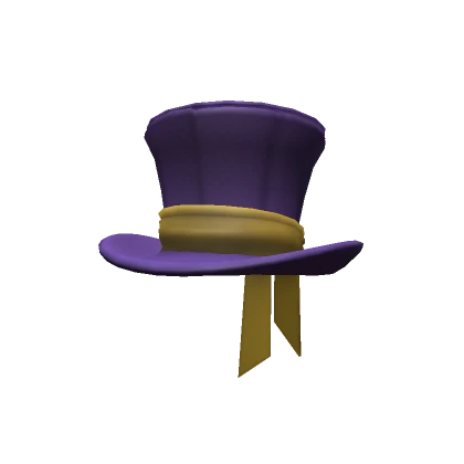 Purple Top Hat With Yellow Ribbon