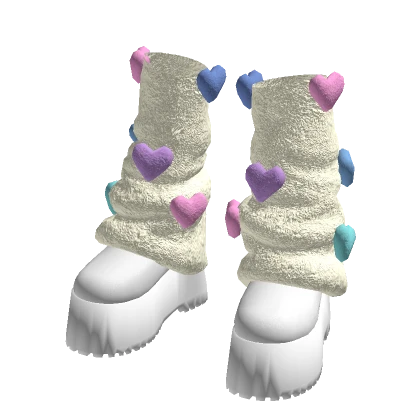 Heart Shoes W/Socks - White
