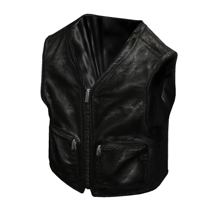 MARCHÉE - Noir Leather Gilet