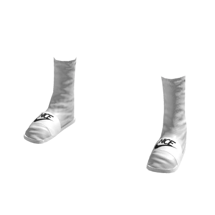 White Slides W/ socks