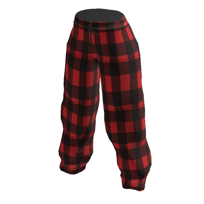 Red & Black Plaid Pajama Sweatpants