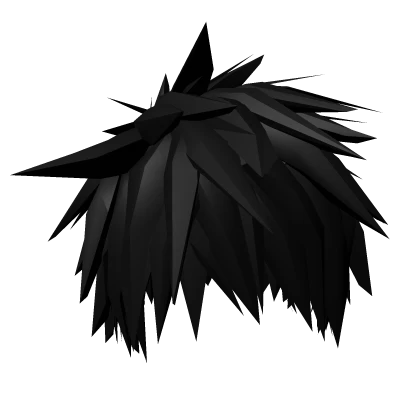 Black Anime Messy Boy Emo Hair