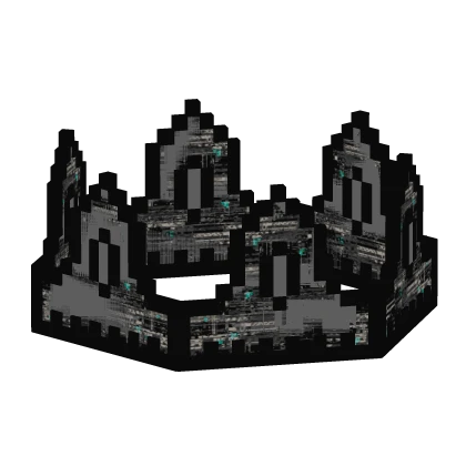 Space Grey Animated Glitch 8-Bit Crown