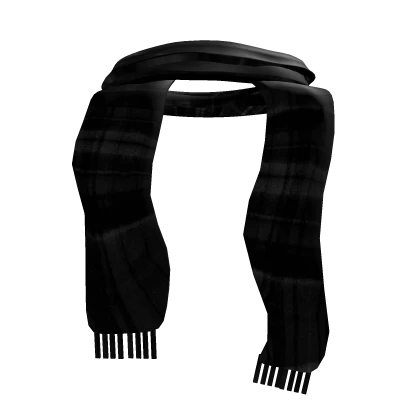 black winter plaid scarf